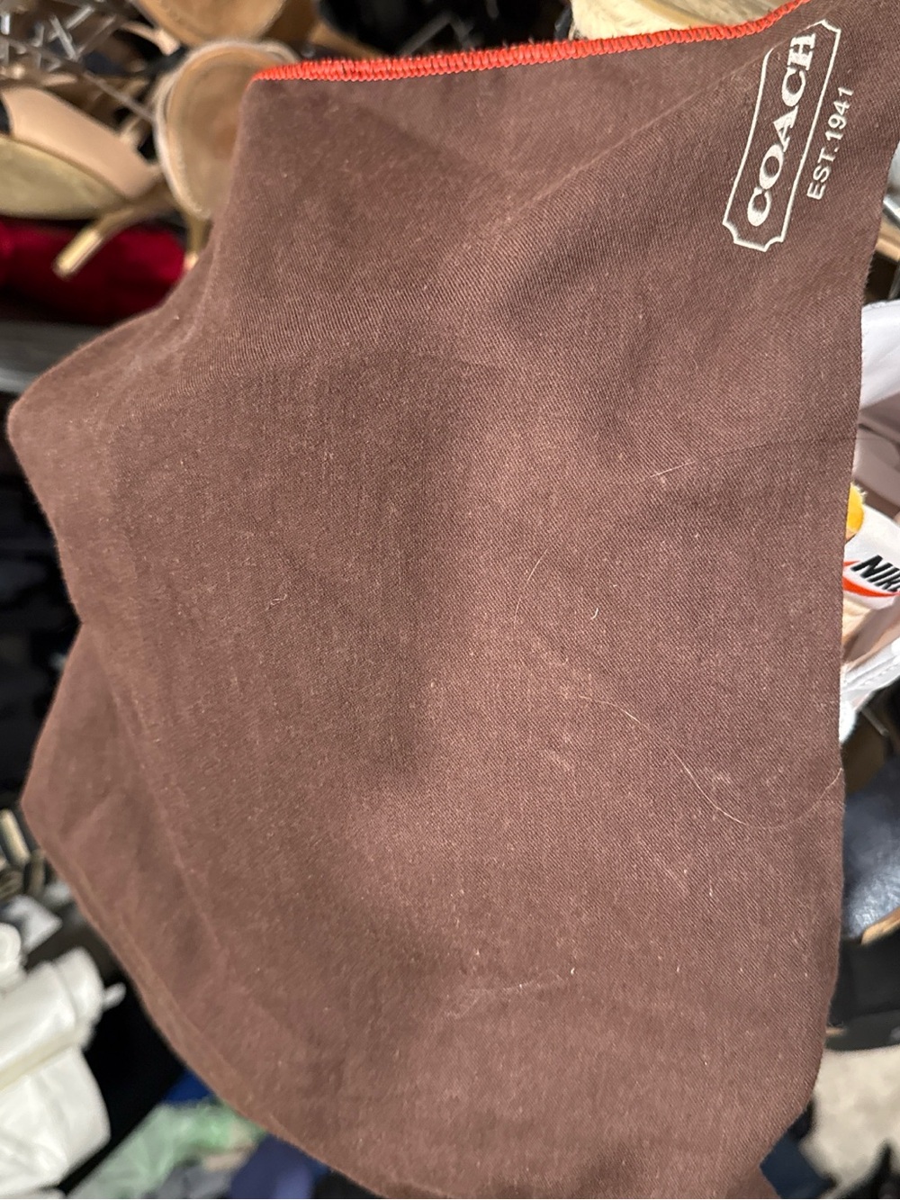Coach Metallic Gold and Brown Signature Canvas Crossbody - Picture 3 of 3
